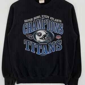 1999 Vtg Tennessee Titans Champions Rare Superbowl Usa Sweatshirt